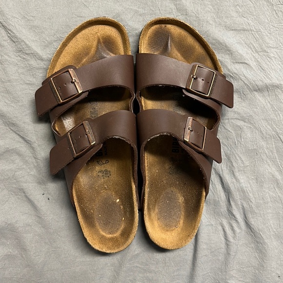 Birkenstock Shoes - Birkenstock Arizona Brown Leather Unisex Sandals Size 39